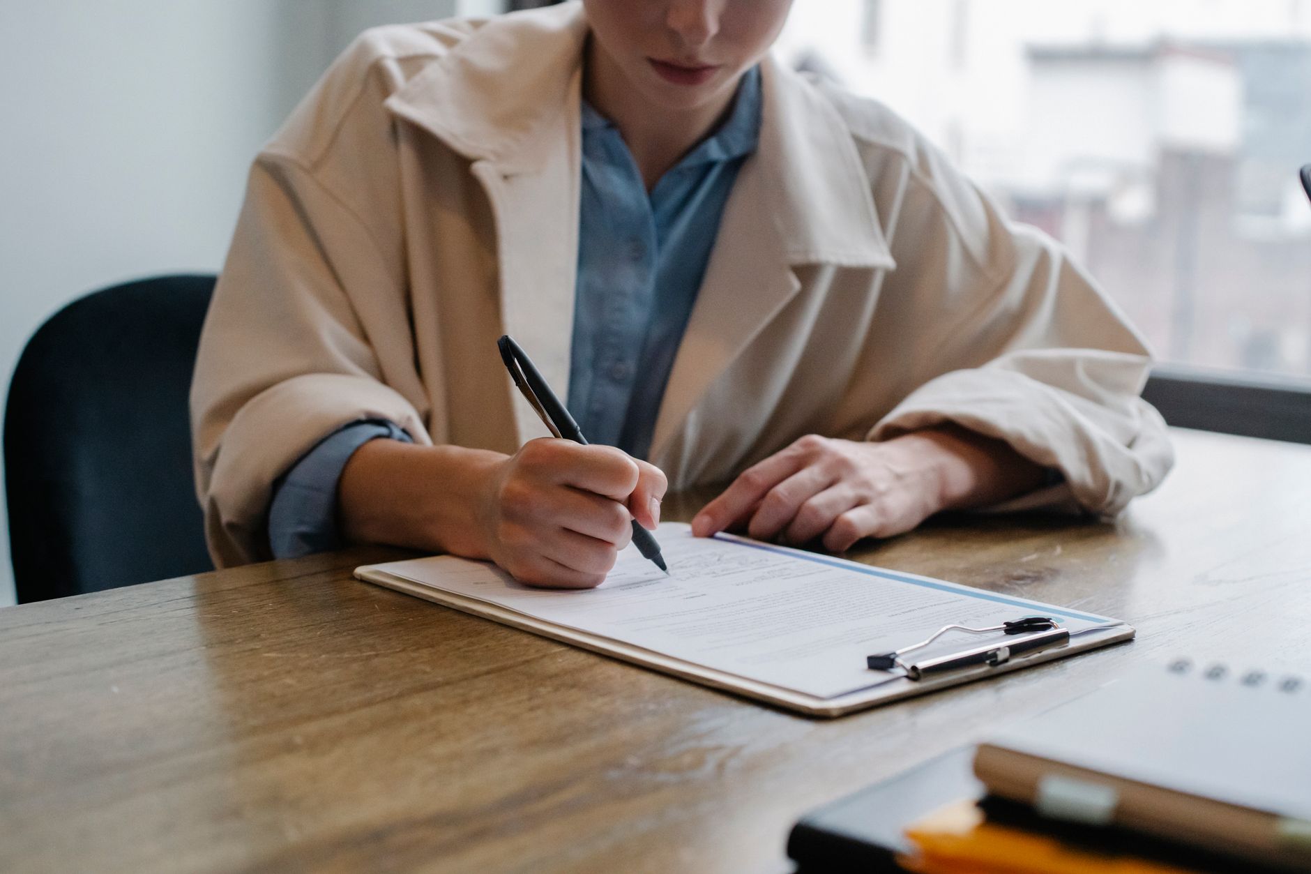 writing documents paperwork application professional — stock photo