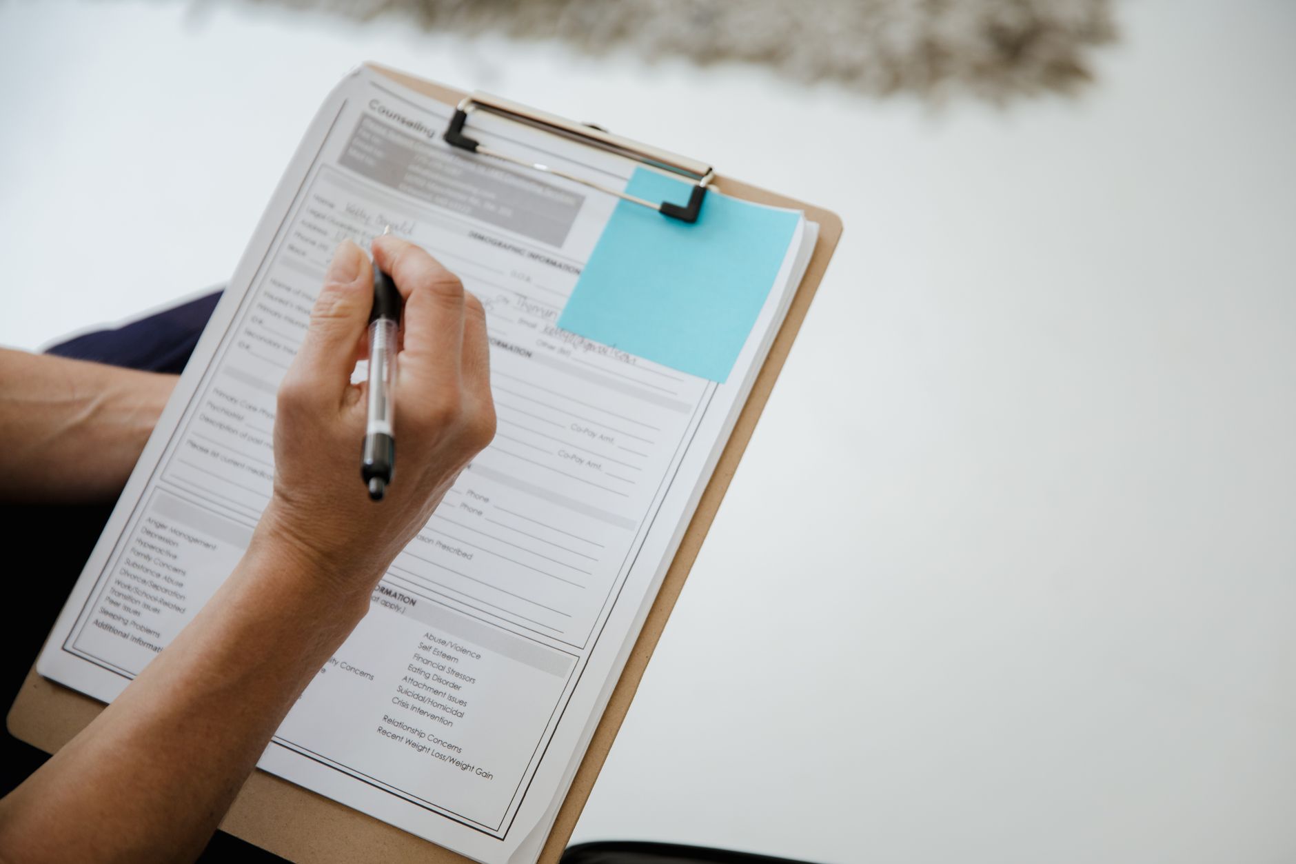 checklist application healthcare form clipboard โ stock photo