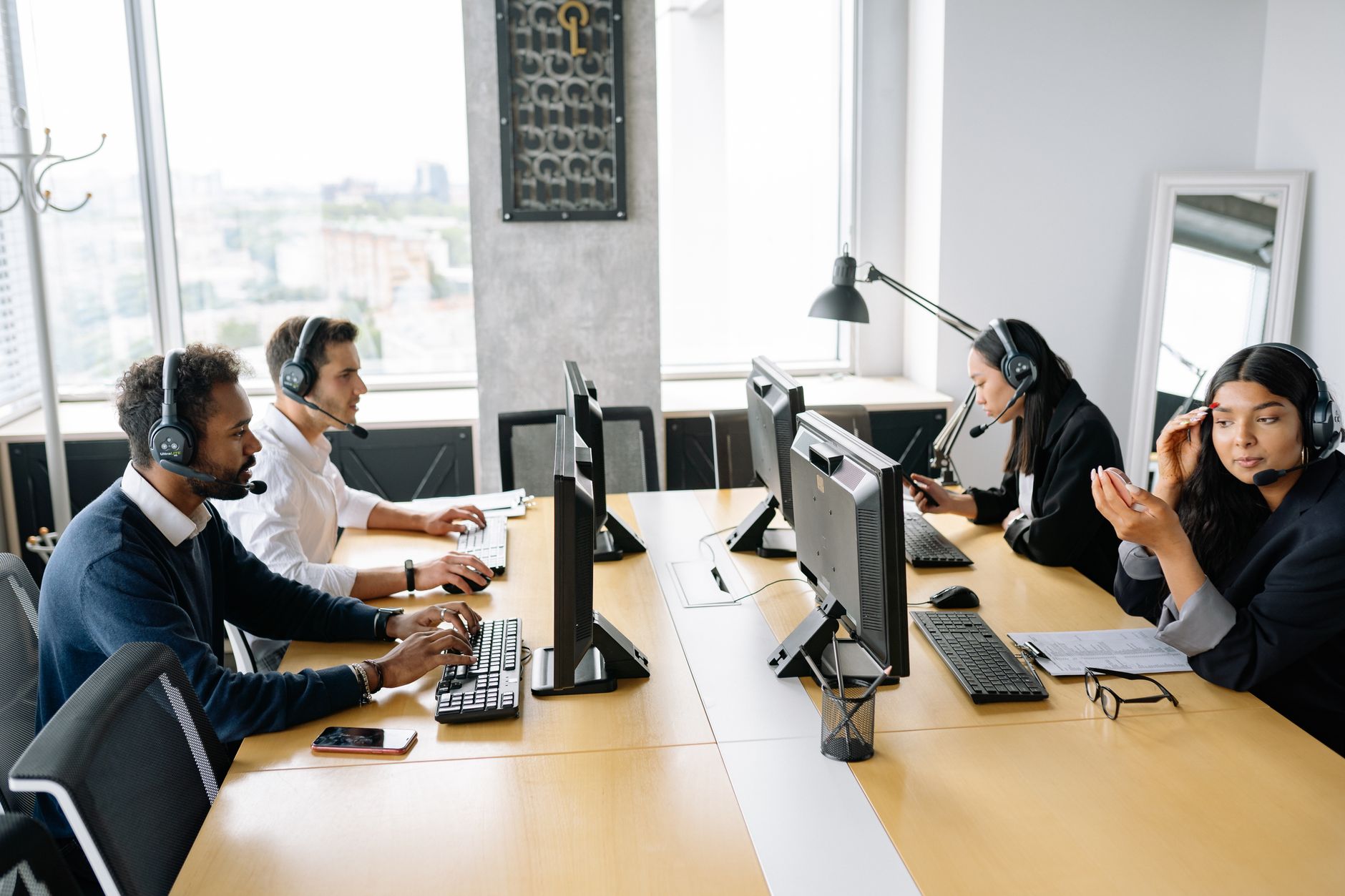 help desk information support customer service questions — stock photo